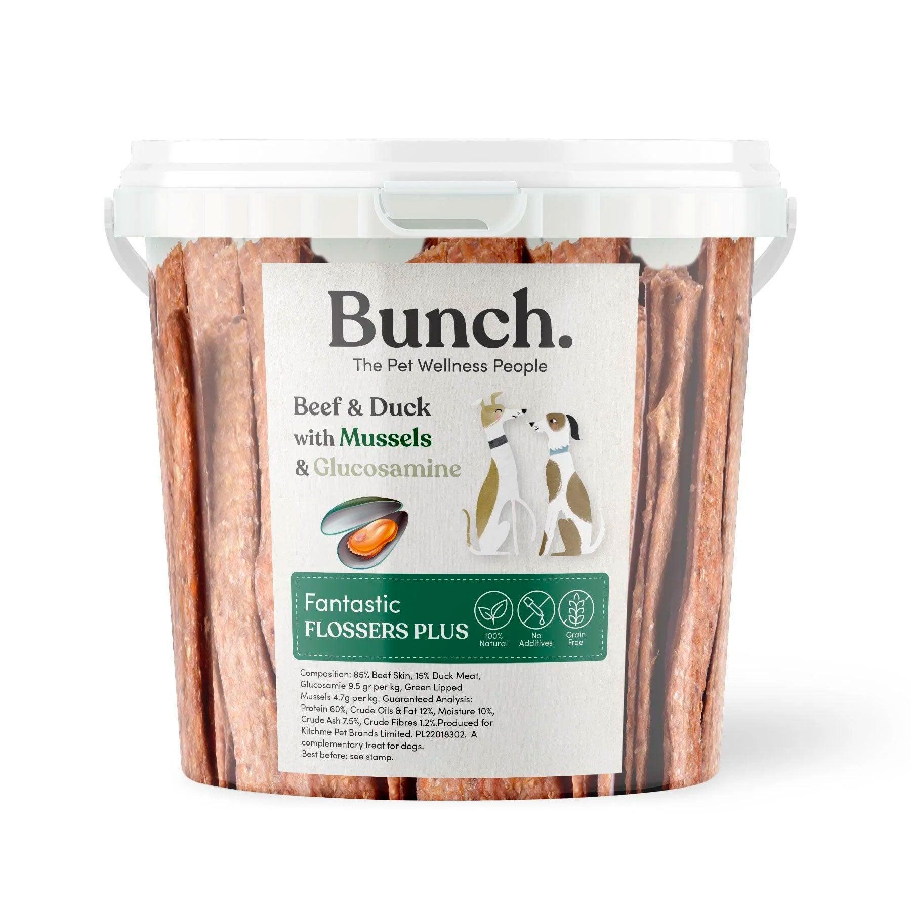 Anatra da masticare Vital con glucosammina e pinne verdi - Mucchio (secchio da 500 g)