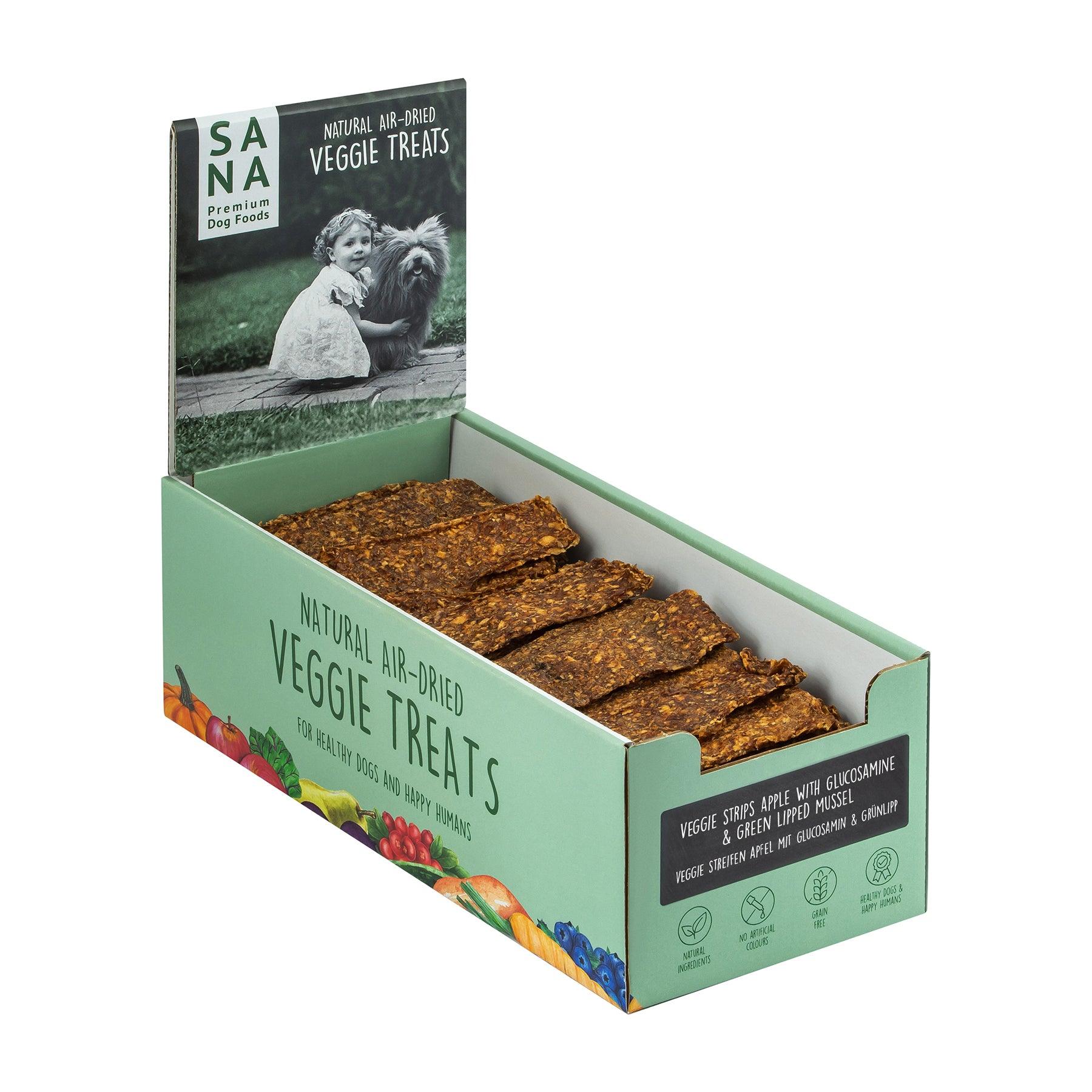 *Veggie Streifen Apfel mit Glucosamin und Grünlipp (ca. 1500g) im bedruckten Display