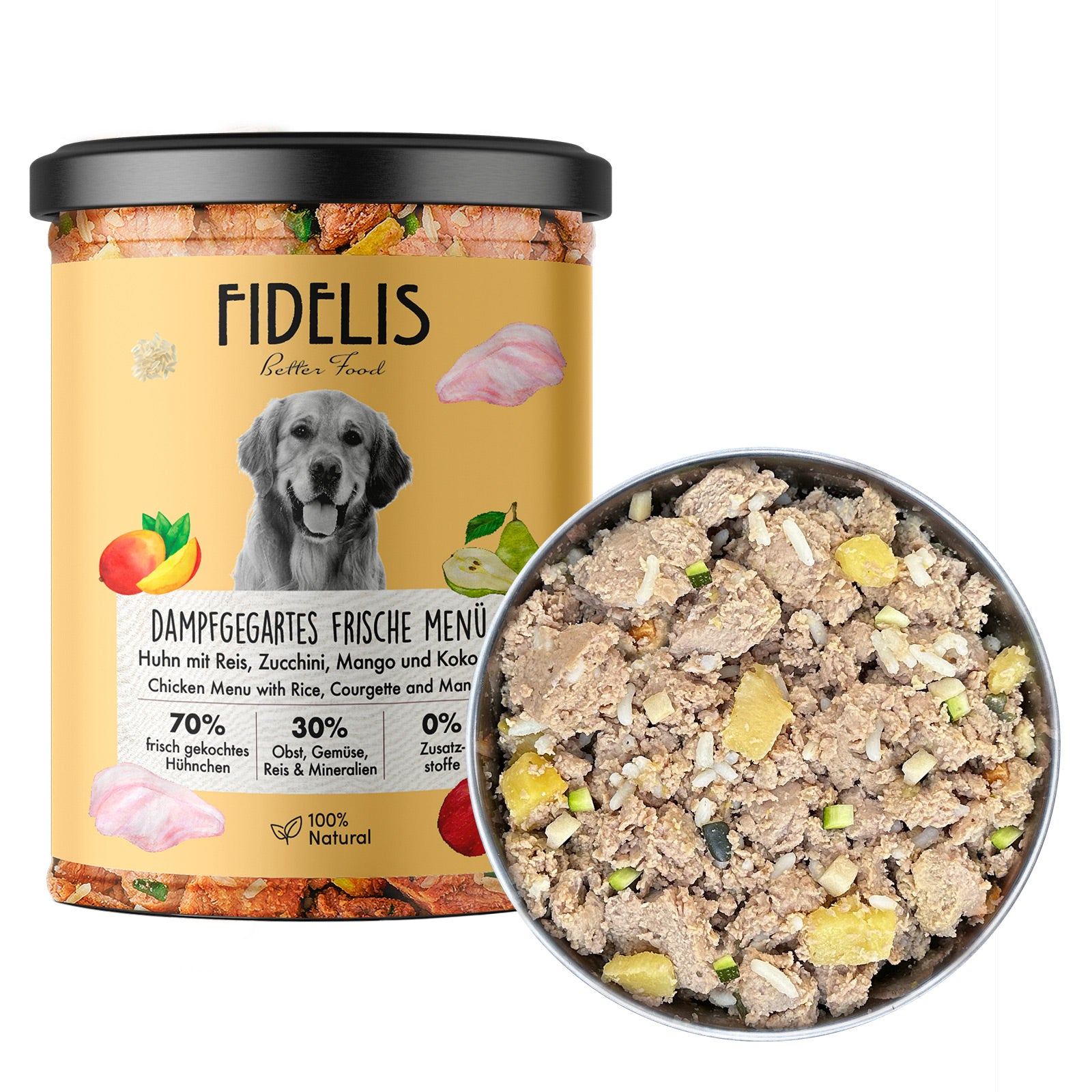 (Tray) 6 x Frische Menü Huhn mit Reis (im Glas)