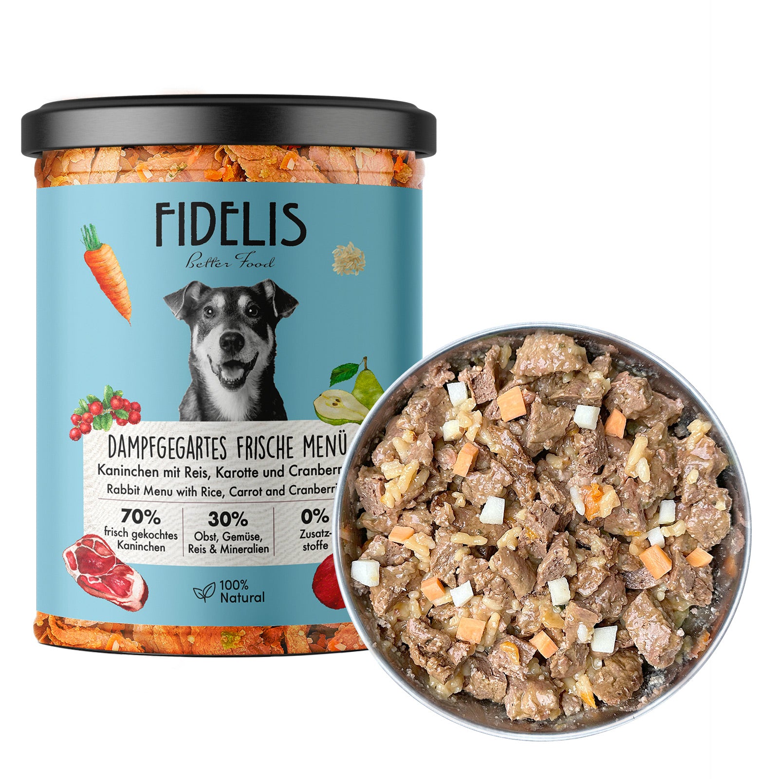 (Tray) 6 x Fresh menu rabbit with rice (in a jar)