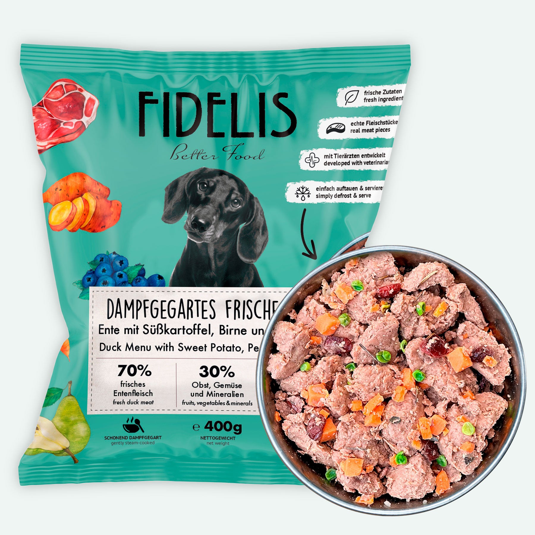 12x (400g gefroren) Ente mit Süßkartoffel (Palette)