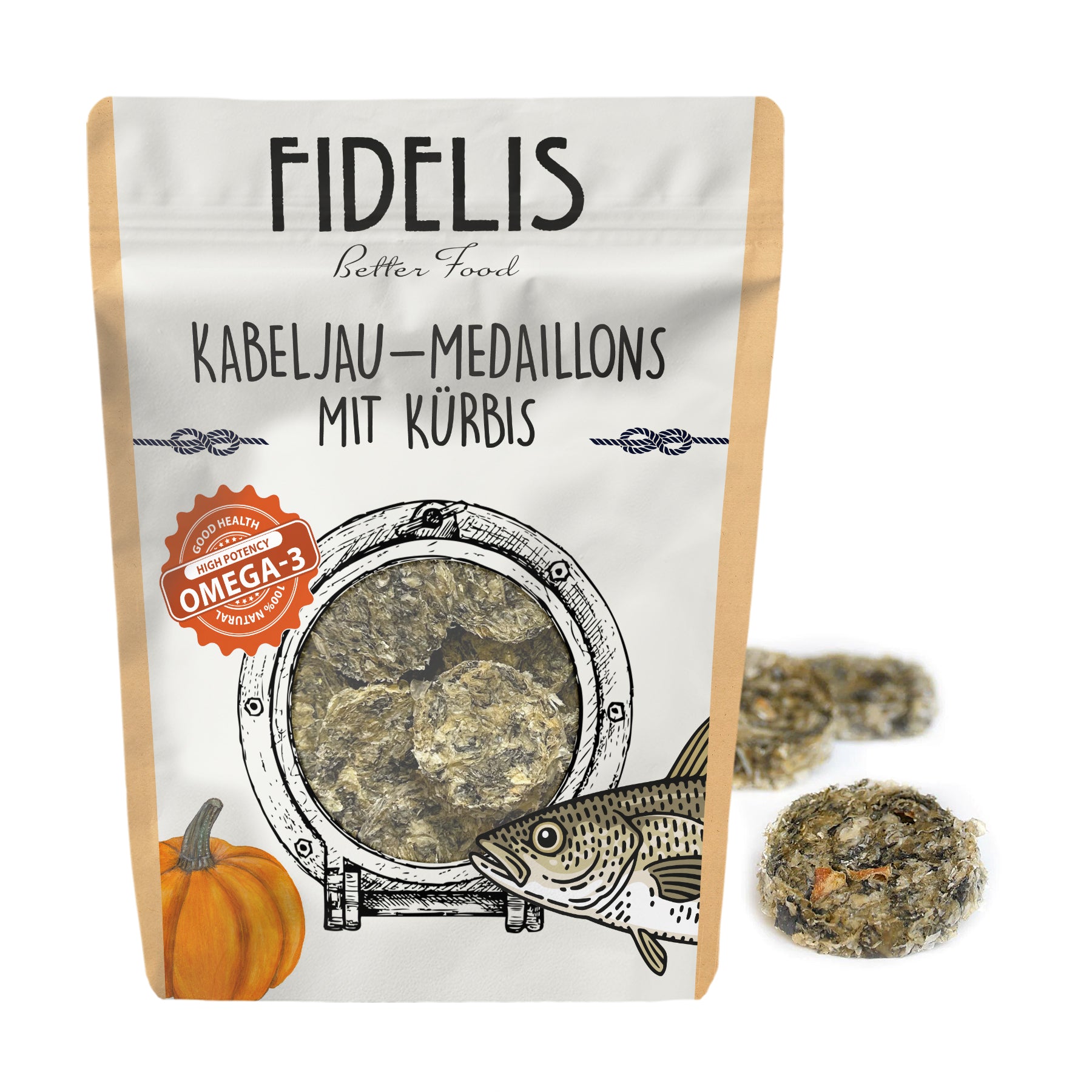 *Medaliony z dorsza z dynią 100g