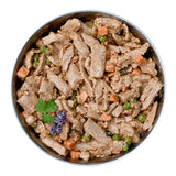 Menu di salmone fresco cotto con patate dolci, piselli e zucchine (500 g)