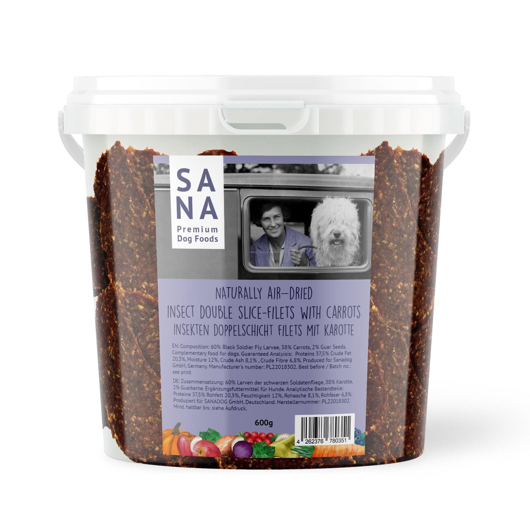 *Insekten Doppel Schichtfilet mit Karotte (600g-Eimer)