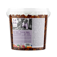 Kostki treningowe z indyka z batatem i granatem (wiaderko 1kg)