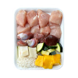 Menu frais cuit Poulet avec riz, courgette et mangue (500g, congelé)