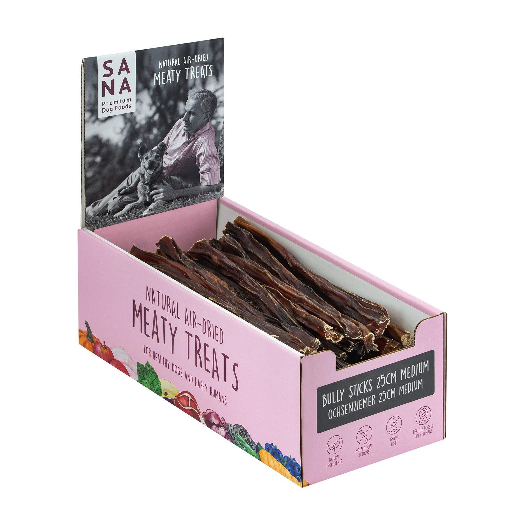 Bully Pizzle Sticks 25cm (Thin) 60pcs in printed display