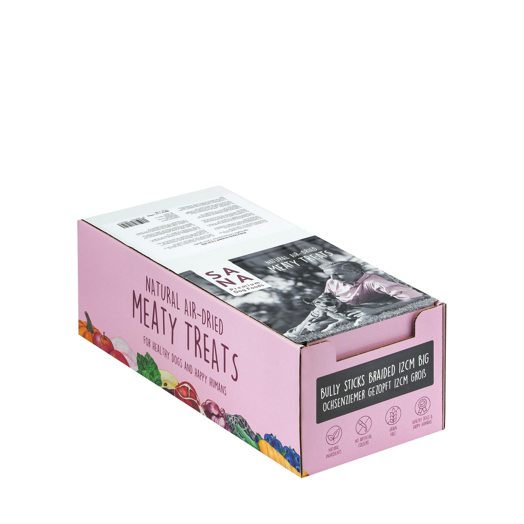 Braided Bully Pizzle Sticks 12cm (Standard) 30pc in printed display