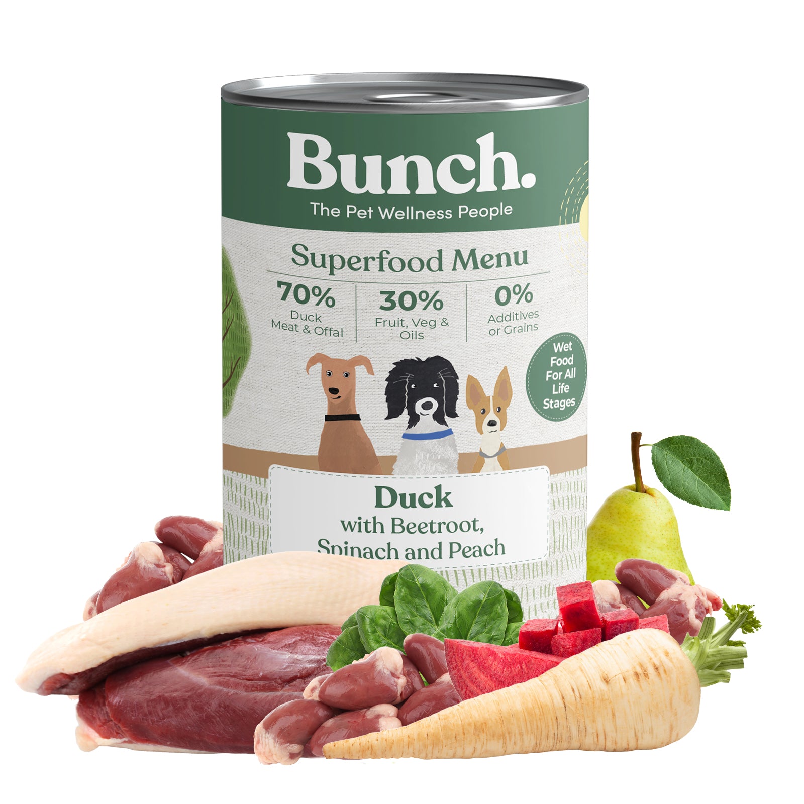 Bunch Duck Wet Menu with Beetroot and Peach (6 x 400g)