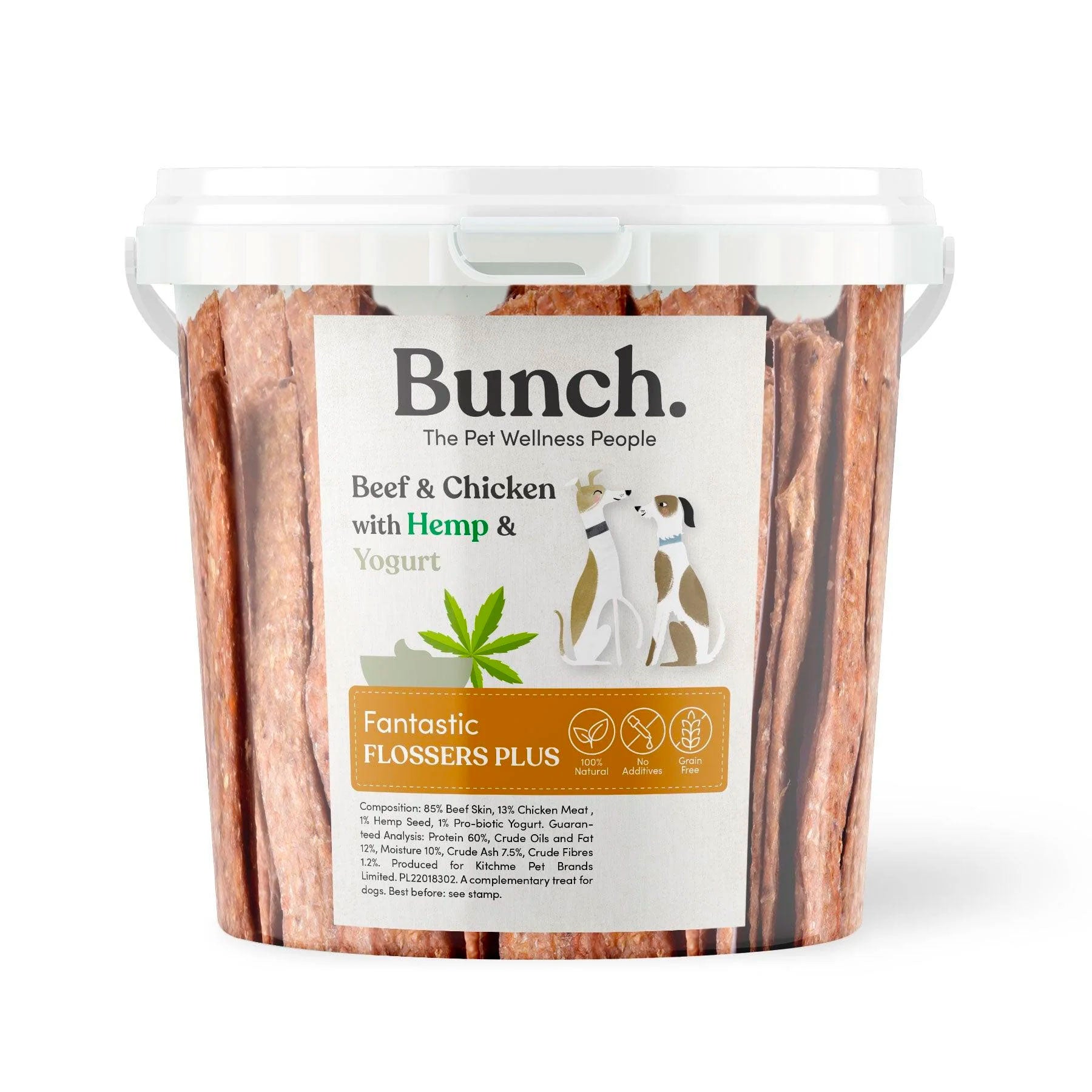 Vital Chewing Sticks Chicken with Hemp and Yoghurt by Bunch (500g-Bucket)