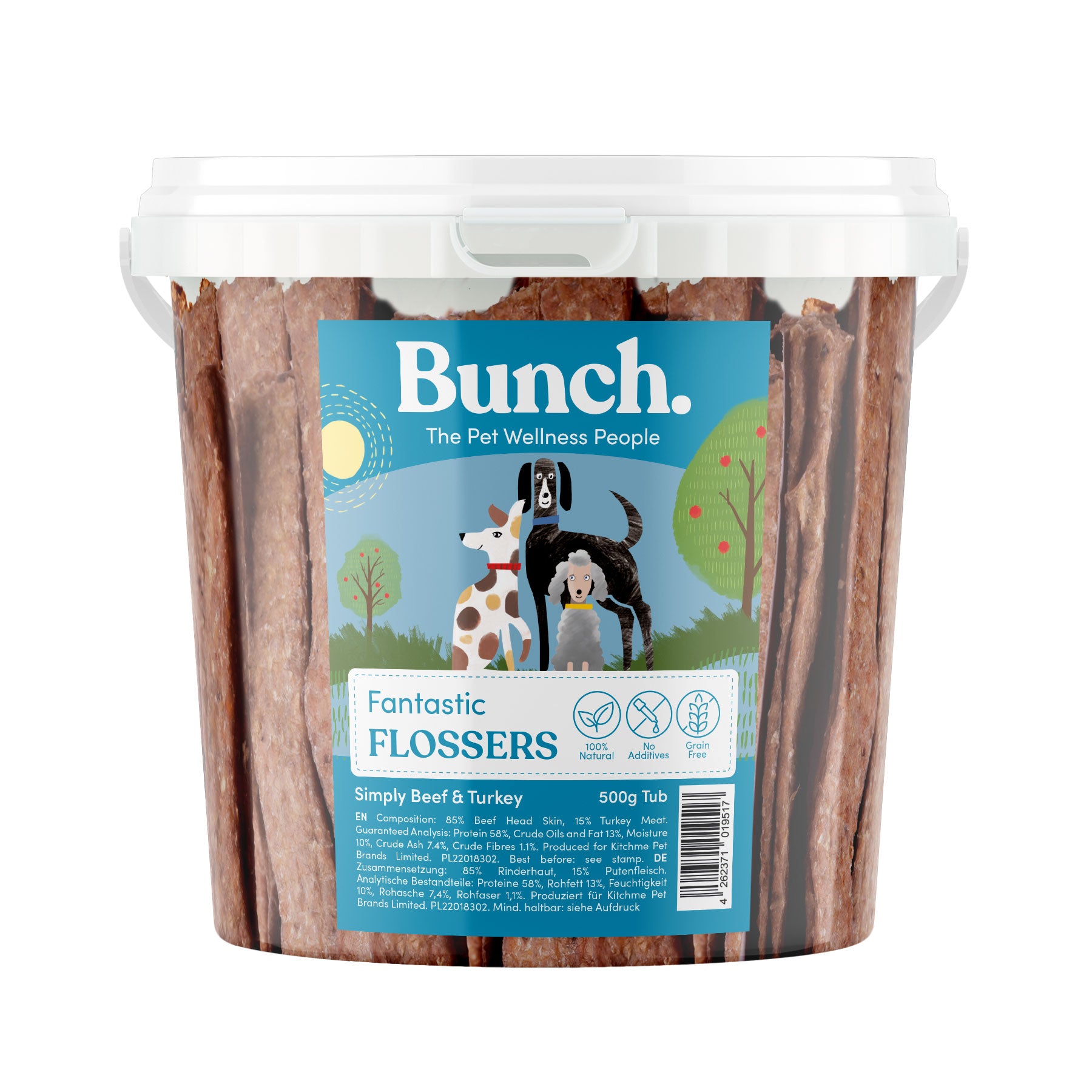 Vital Chewing Sticks with Turkey by Bunch (500g-Bucket)