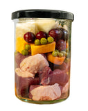 (Pallets) 6 x gekochtes Frische-Menü Ente mit Süßkartoffel, Birne und Cranberries (Glas) 400g