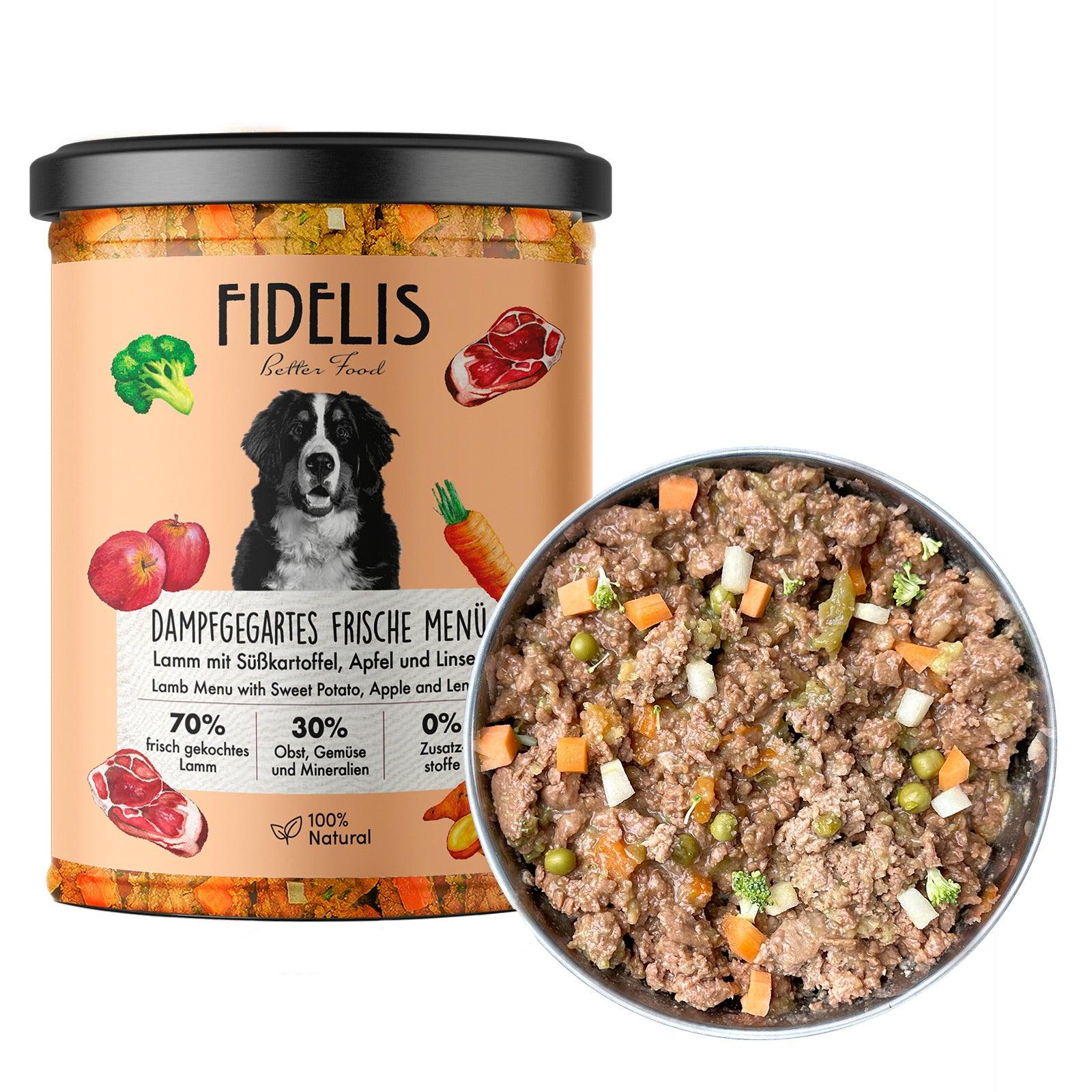 6 x 400g Lamm mit Süßkartoffel, Grünkohl und Apfel (im Glas)