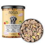 (Pallets) 6 x gekochtes Frische-Menü Huhn mit Reis, Zucchini und Mango (Glas) 400g