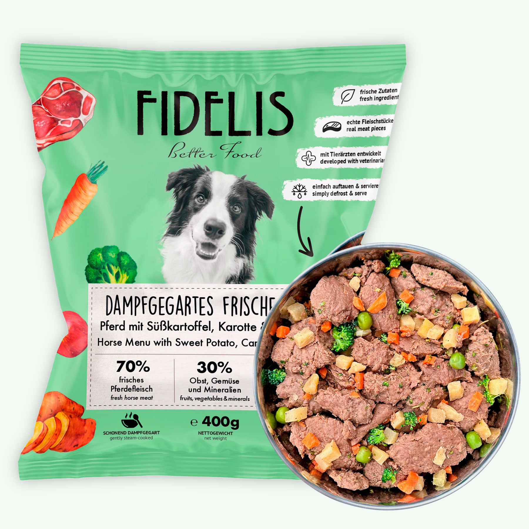 12x (400g gefroren) Pferd mit Süßkartoffel (Palette)