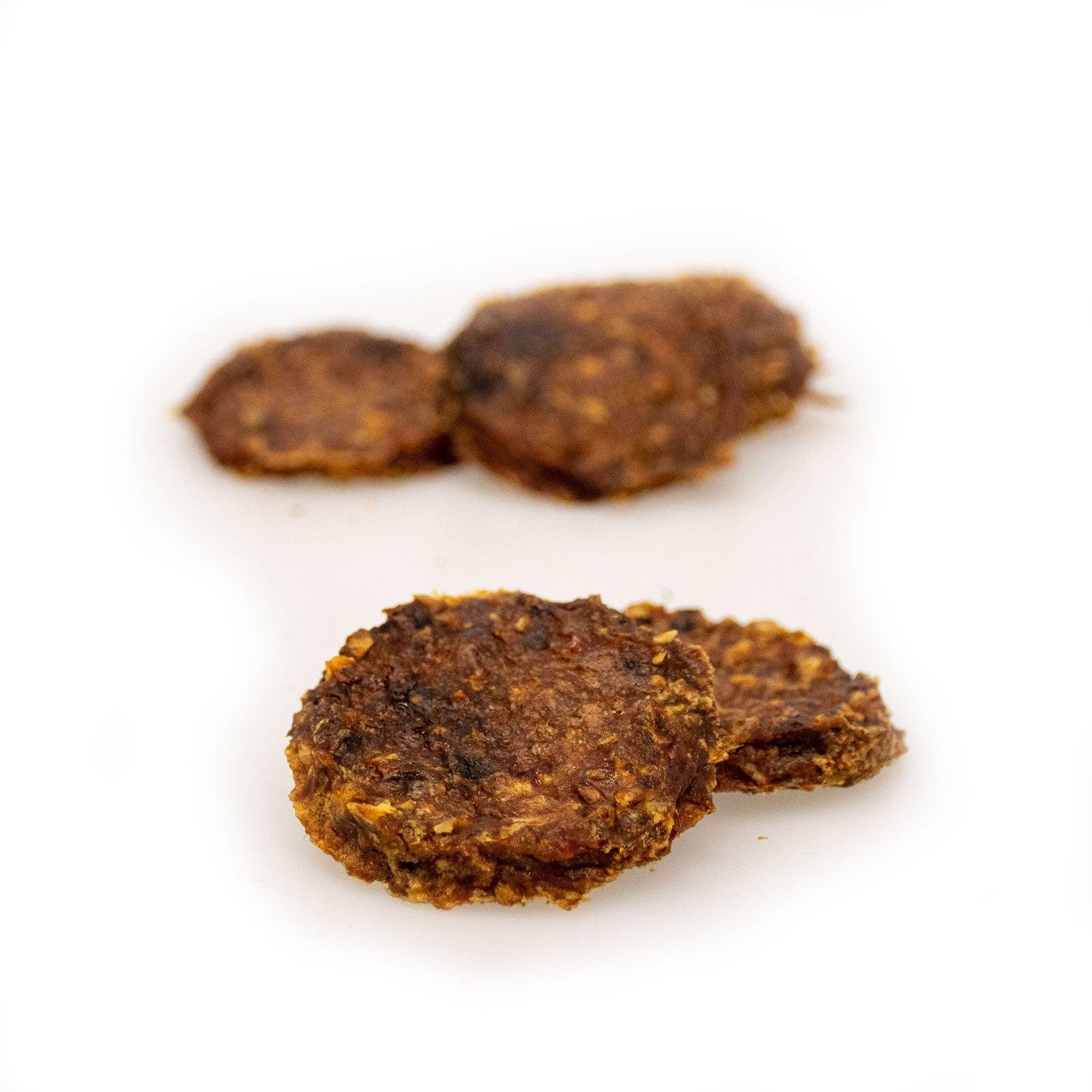 Hähnchenburger mit Blau- & Kranbeeren (100g) – Sanadog Hähnchenburger mit Blau- & Kranbeeren (100g) – Sanadog