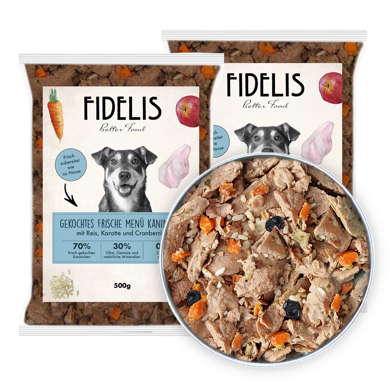 12x (500g gefroren) Kaninchen mit Reis (Palette)