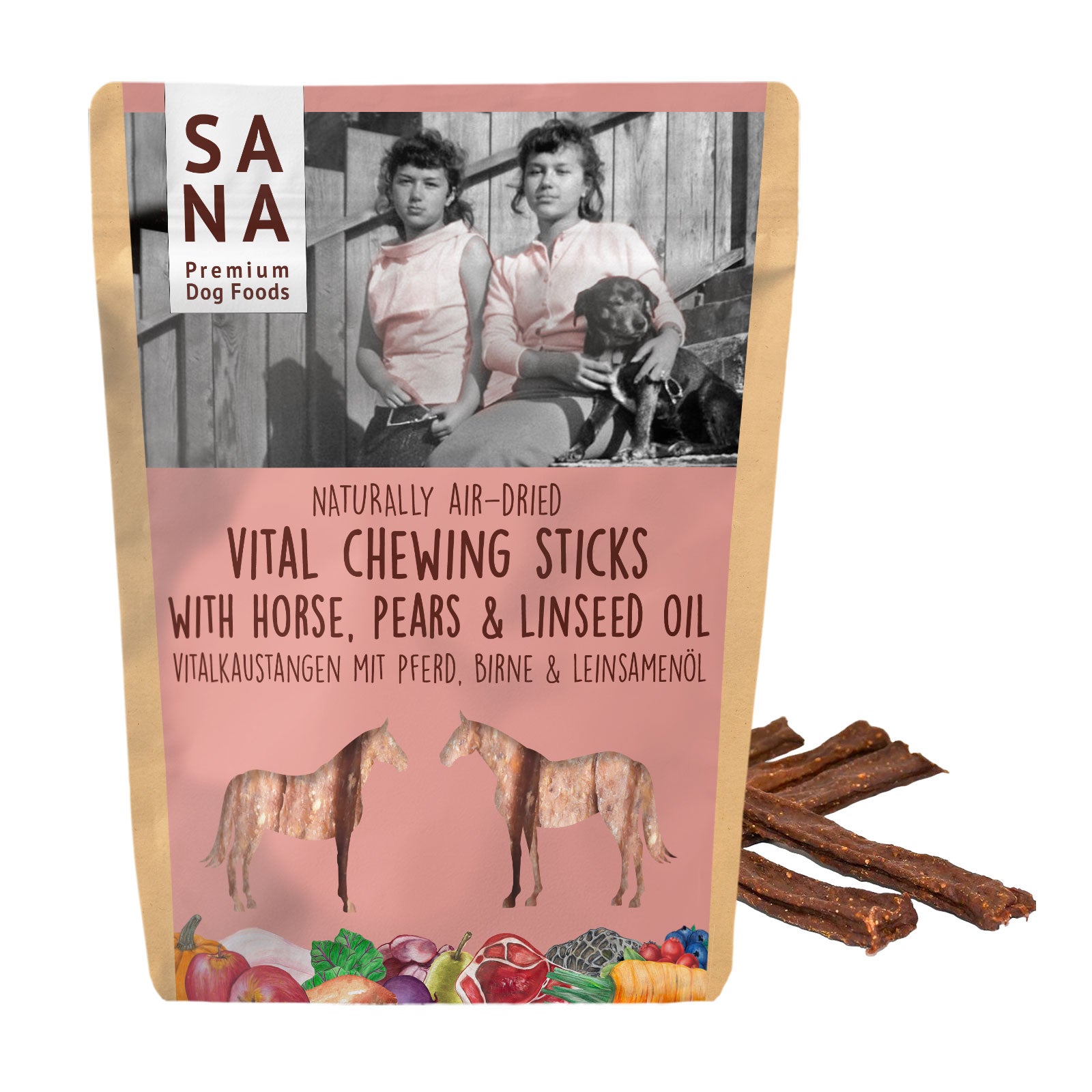 Vital Chewing Sticks with Horse, Pears and Linseed Oil (150g)