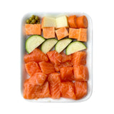 gekochtes Frische-Menü Lachs mit Süßkartoffel, Erbsen und Zucchini (500g)